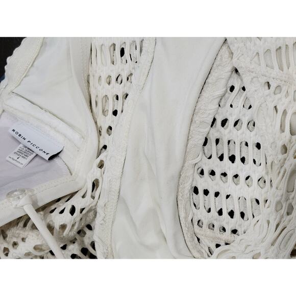 Robin Piccone Mitered Sophia Convertible One Piece Swimsuit Size 4 Crochet Beach - Picture 13 of 14